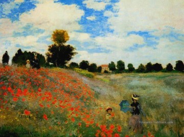 fleurs - Coquelicots à Argenteuil Claude Monet Fleurs impressionnistes